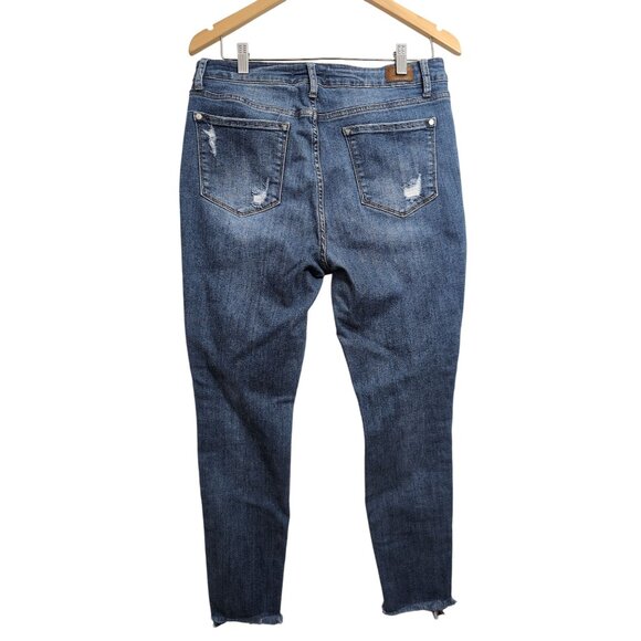 Judy Blue Distressed Jeans Womens 11 30 Skinny Fit Grunge Edgy Capsule - Picture 2 of 12